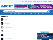 Tablet Screenshot of musictory.com